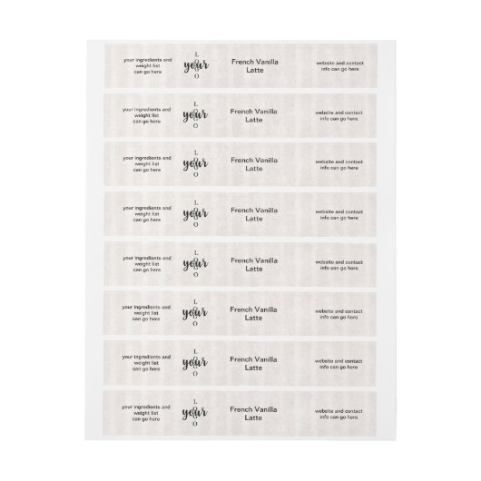 Étiquette de la barre de savon vintage Vellum (Feuille)