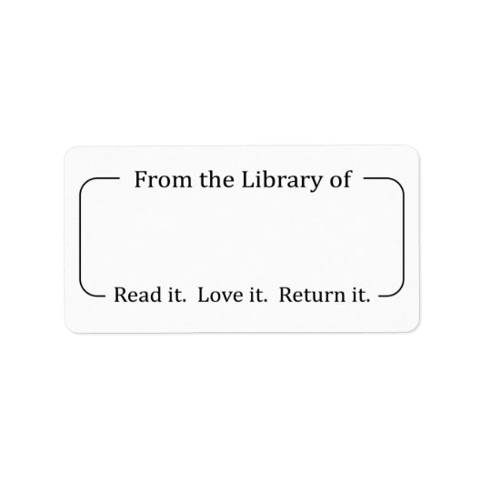 Étiquette De la Bibliothèque de Étiquettes, Cadeau de l'ense (Devant)