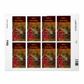 Étiquette de la bière de l'automne Red Barn (Feuille entière)