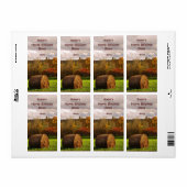Étiquette de la bière de récolte d'automne (Feuille entière)
