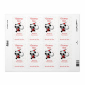 Étiquette de la bière Panda Bear de Noël (Feuille entière)