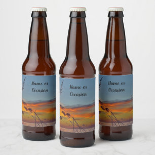 Étiquette de la bière Sunset Beach