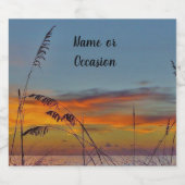 Étiquette de la bière Sunset Beach (Étiquettes simples)