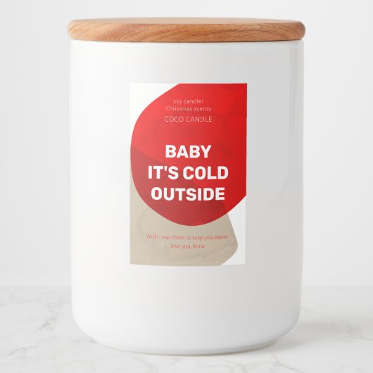 Étiquette de la bougie de Noël (Devant)