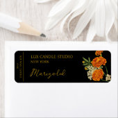 Étiquette de la bougie Marigold (En situation)