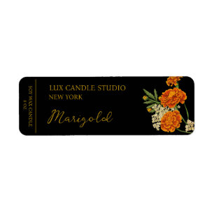 Étiquette de la bougie Marigold