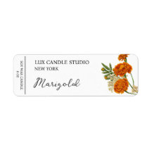 Étiquette de la bougie Marigold