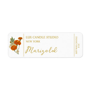 Étiquette de la bougie Marigold