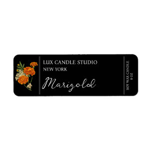 Étiquette de la bougie Marigold
