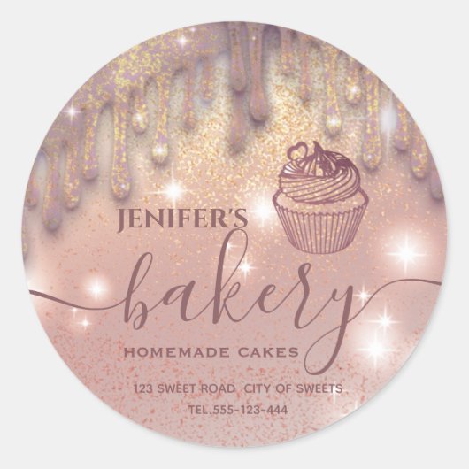 Étiquette de la boulangerie moderne à gouttes étin (Devant)