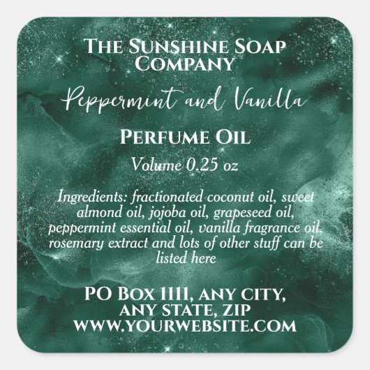 Étiquette de la bouteille à rouleaux à parfums Ver (Devant)