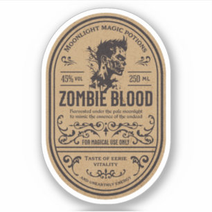 Étiquette de la bouteille d'apothèque d'Halloween