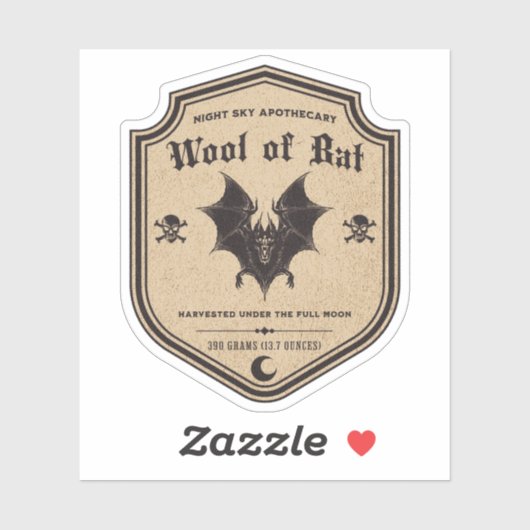 Étiquette de la bouteille d'apothèque d'Halloween  (Feuille)