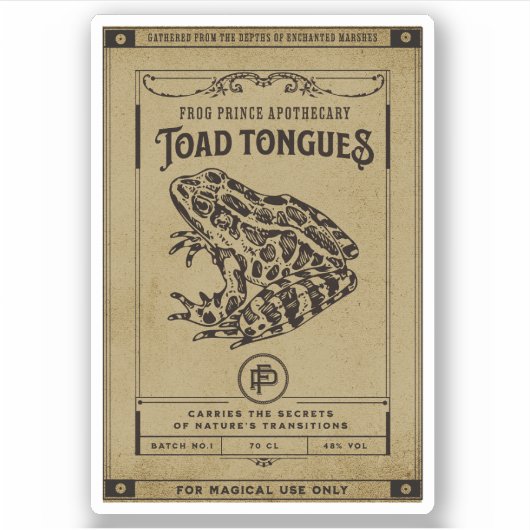 Étiquette de la bouteille d'apothèque d'Halloween  (Devant)