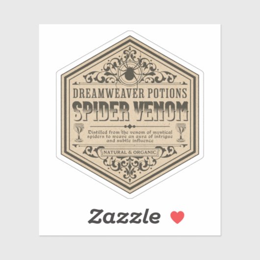 Étiquette de la bouteille d'apothèque d'Halloween  (Feuille)