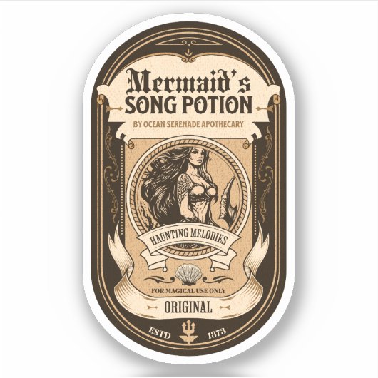 Étiquette de la bouteille d'apothèque d'Halloween  (Devant)