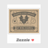 Étiquette de la bouteille d'apothèque d'Halloween  (Feuille)