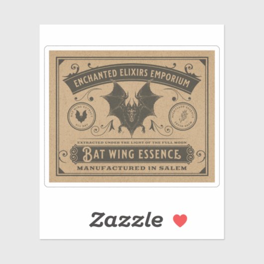 Étiquette de la bouteille d'apothèque d'Halloween  (Feuille)