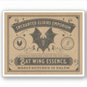 Étiquette de la bouteille d'apothèque d'Halloween  (Devant)