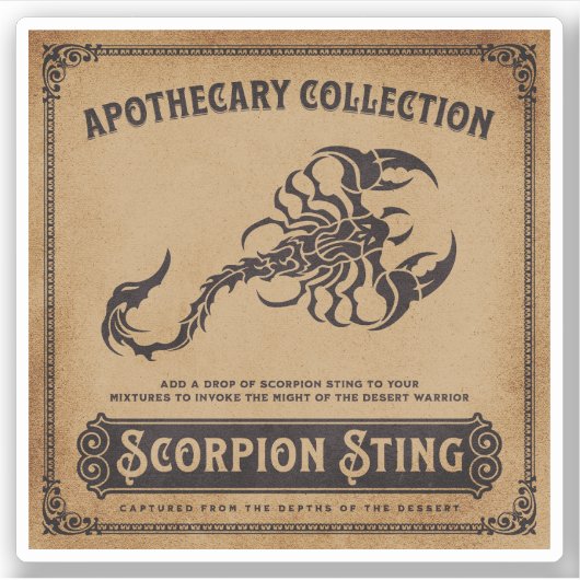 Étiquette de la bouteille d'apothèque d'Halloween  (Devant)