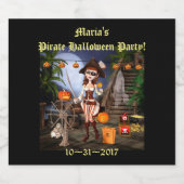 Étiquette de la bouteille de bière de la fille Pir (Étiquettes simples)