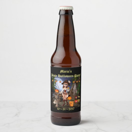Étiquette de la bouteille de bière de la fille Pir (Devant)