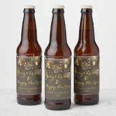 Étiquette de la bouteille de bière de Noël Bokeh (Bouteilles)