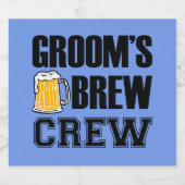 Étiquette de la bouteille de bière Groom's Brew Cr (Étiquettes simples)