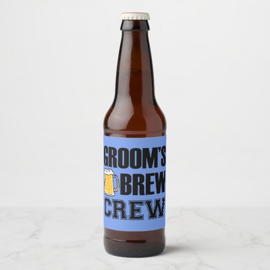 Étiquette de la bouteille de bière Groom's Brew Cr (Devant)