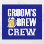 Étiquette de la bouteille de bière Groom's Brew Cr (Étiquettes simples)