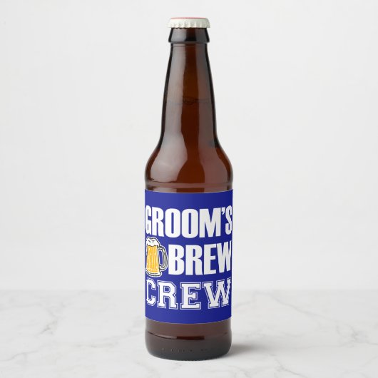Étiquette de la bouteille de bière Groom's Brew Cr (Devant)