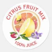 Étiquette de la bouteille de canne à agrumes citro (Devant)