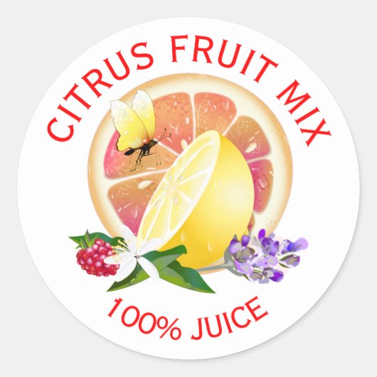 Étiquette de la bouteille de canne à agrumes citro (Devant)