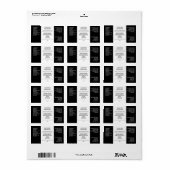 étiquette de la bouteille de dropper moderne noir (Feuille entière)