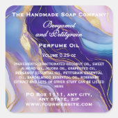 Étiquette de la bouteille de parfum de marbre viol (Devant)