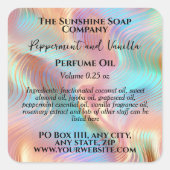 Étiquette de la bouteille de parfum holographique (Devant)