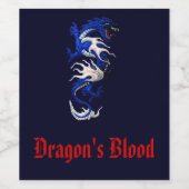 Étiquette de la bouteille de sang du dragon (Étiquettes simples)