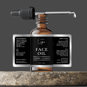 Étiquette de la bouteille de soins cosmétiques Bla