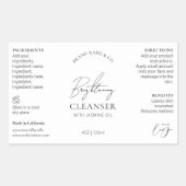 Étiquette de la bouteille de soins minimaux Chic L (Devant)