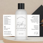 Étiquette de la bouteille de soins minimaux Chic L