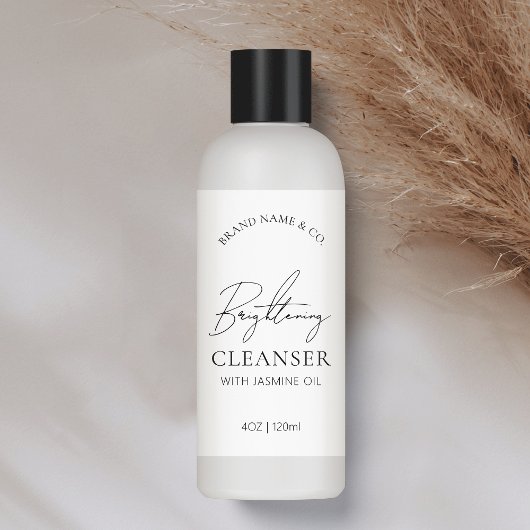 Étiquette de la bouteille de soins minimaux Chic L