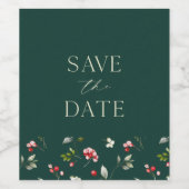 Étiquette de la bouteille de vin Mariage de Noël (Étiquettes simples)