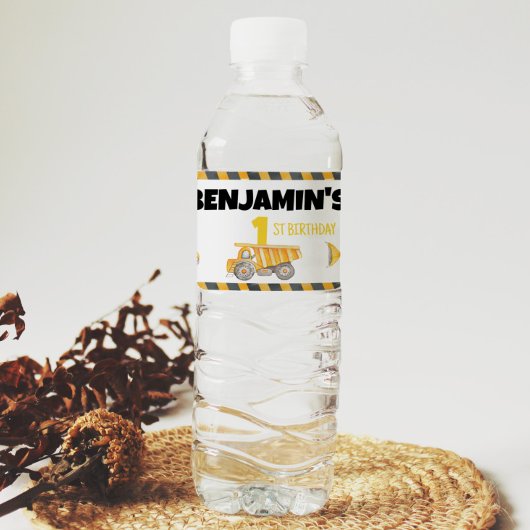 Étiquette de la bouteille d'eau d'anniversaire du 