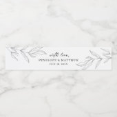 Étiquette de la bouteille d'eau feuille de feuilla (Étiquettes simples)