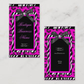 Étiquette de la boutique Zebra rose vif Léopard (Devant / Derrière)
