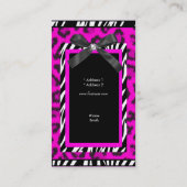 Étiquette de la boutique Zebra rose vif Léopard (Dos)
