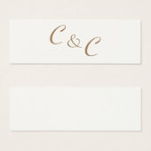 Étiquette de la carte à plat monogramme (Devant & derrière)