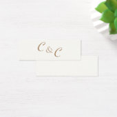 Étiquette de la carte à plat monogramme (Bureau)