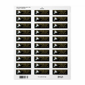 Étiquette de la colombe de Noël blanc (Feuille entière)