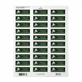 Étiquette de la colombe de Noël blanc (Feuille entière)